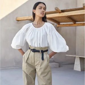 Les Coyotes De Paris Eva 100% Linen Top NWT size 36/ US 4